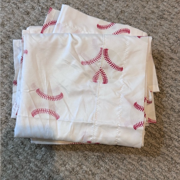Sweet JoJo Designs Baseball Valances – Set of 4 - Picture 2 of 3